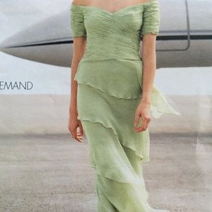 2pc mint green gown sz2